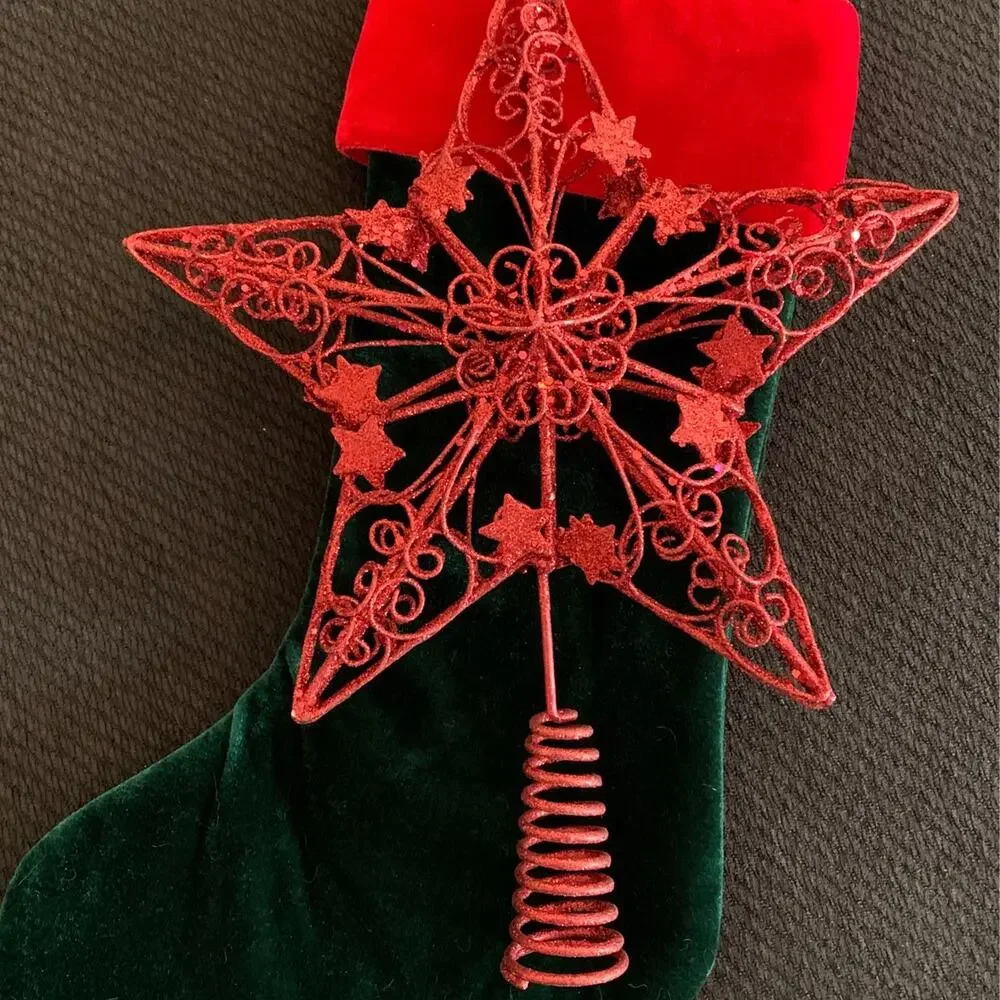 Red Glitter Star - Tree Topper